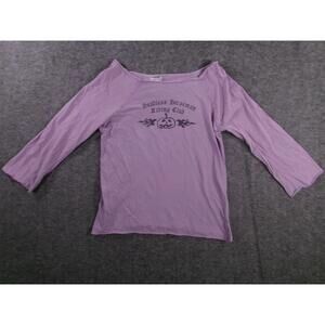 Old Navy Top Girls Medium Lavender Headless Horseman Graphic Halloween Spooky